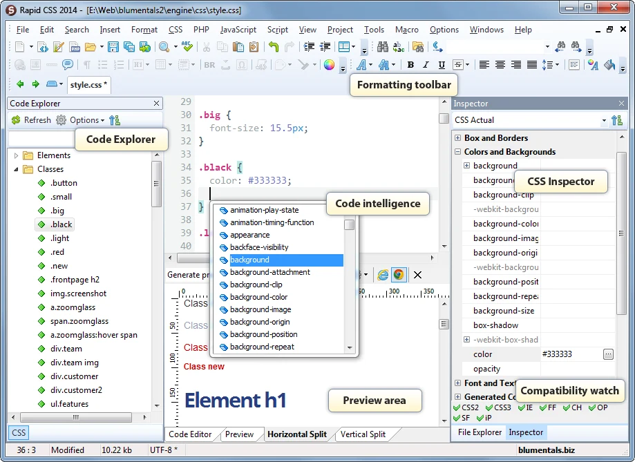 Blumentals Rapid CSS Editor Free