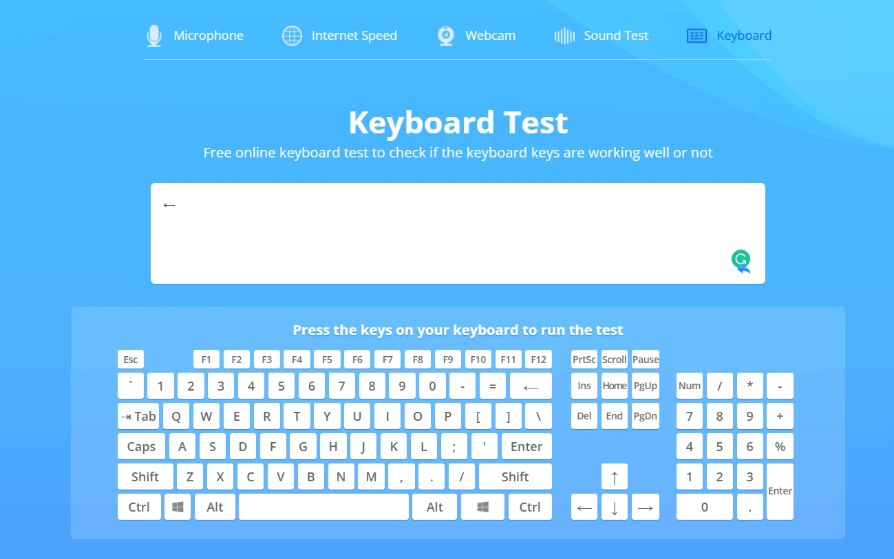 Keyboard test utility latest version windows 10